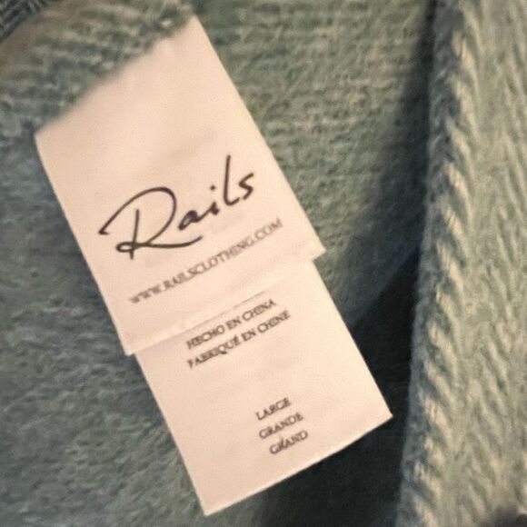 Rails Connie Wool Blend Shirt Jacket Shacket in Kelly Herringbone Size Large NWT - Picture 15 of 16